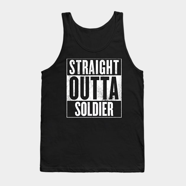 Straight Outta Soldier - Final Fantasy VII Tank Top by thethirddriv3r